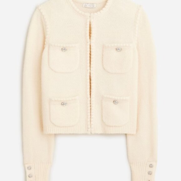 NWT J. Crew Odette Sweater Lady Jacket with Jewel Buttons (XS) - Picture 2 of 7